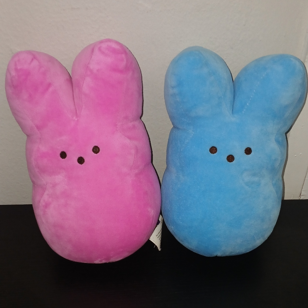 Plush Bunny Set - Pink and Blue